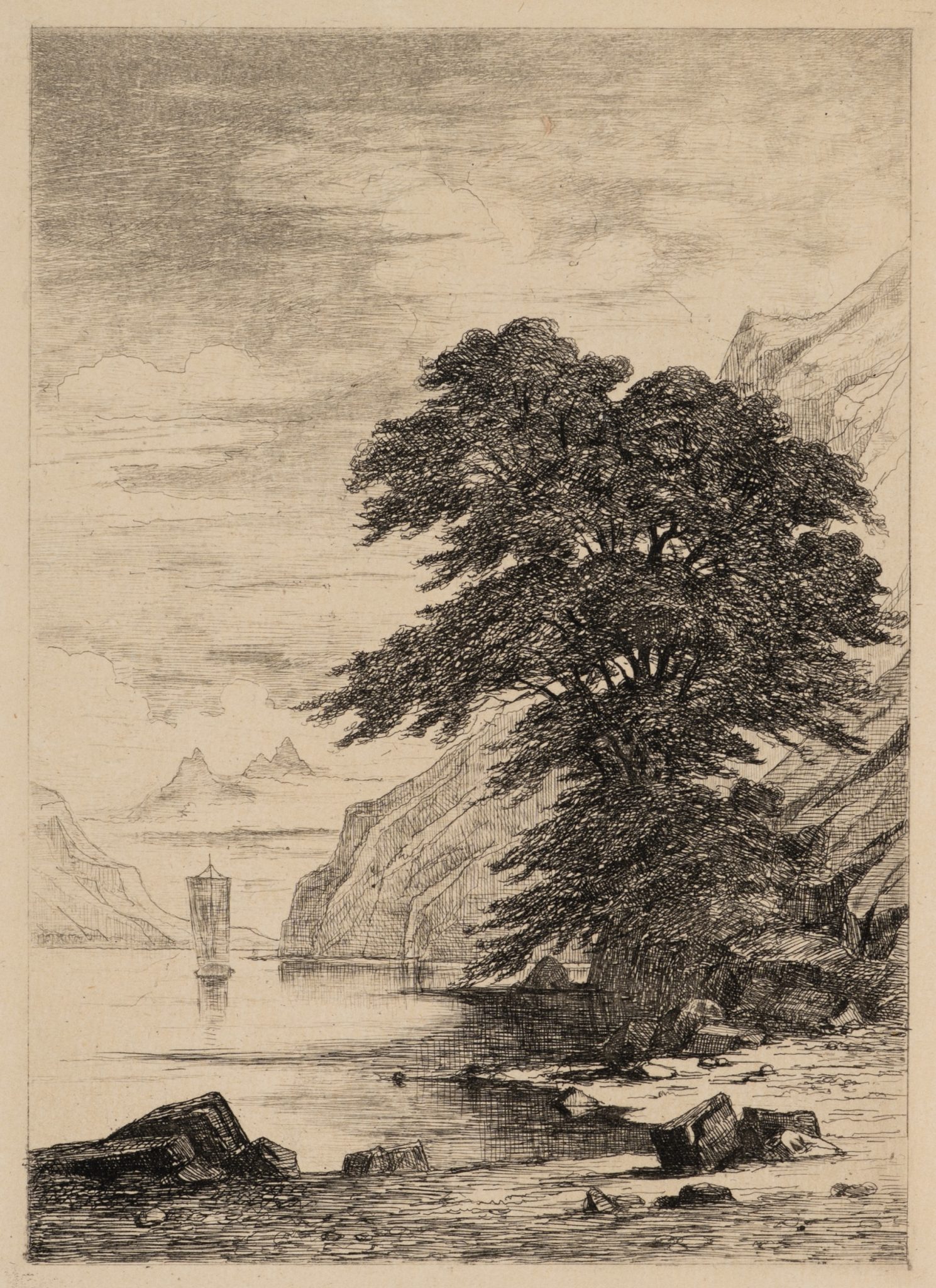 Idyllische Seelandschaft