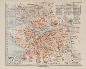 Historische Karte von St. Petersburg