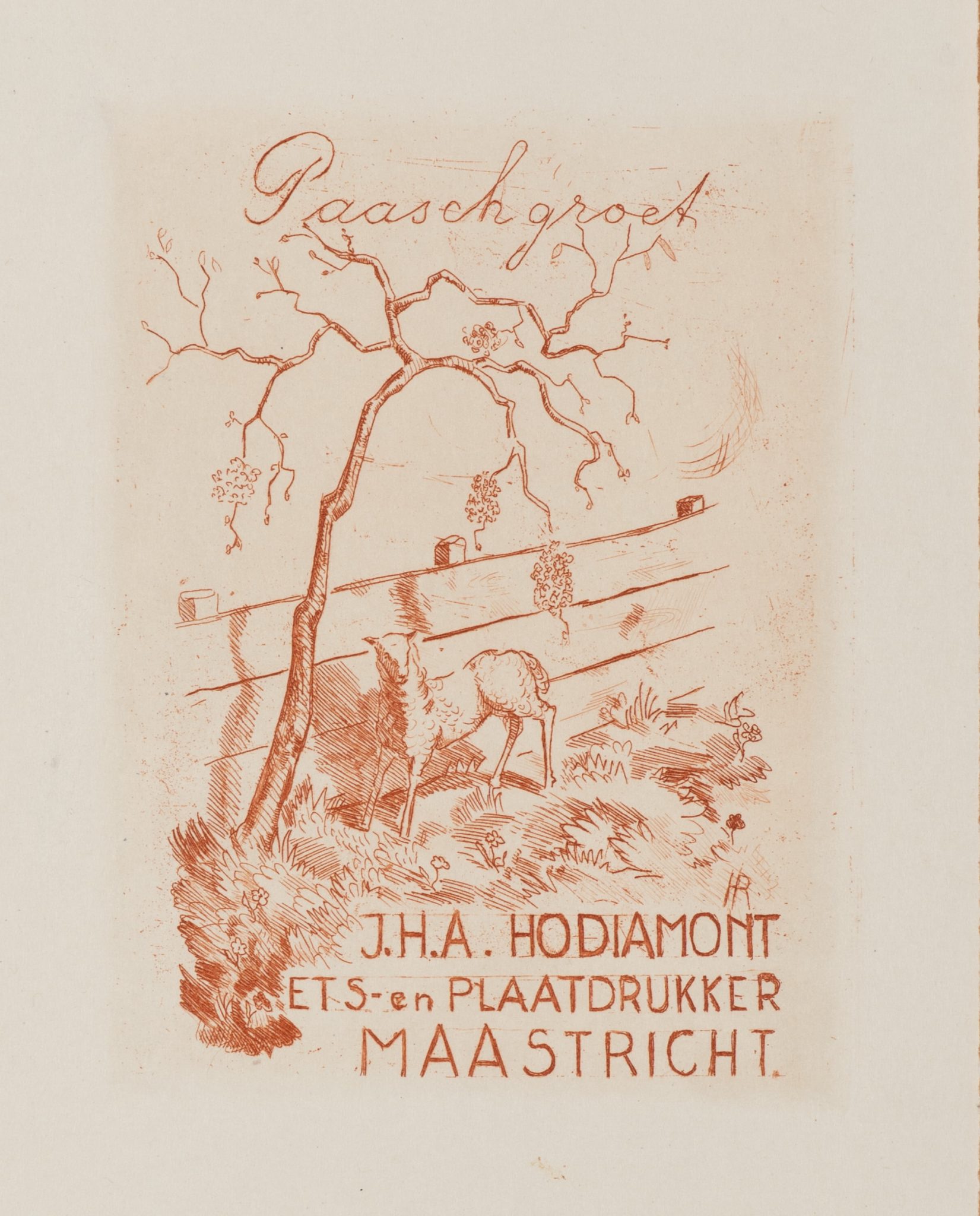 Pastorale Osterkarte