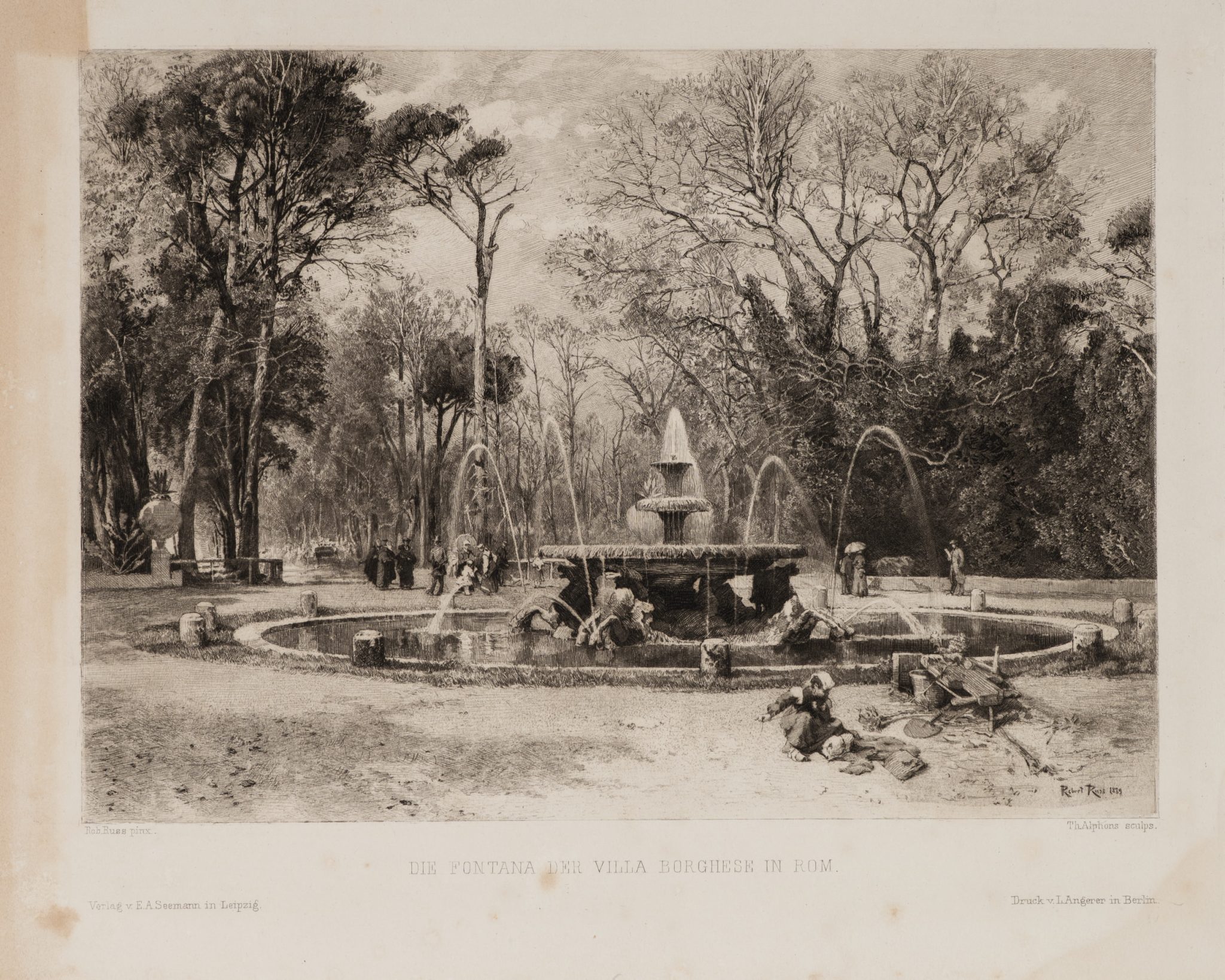 Parklandschaft der Villa Borghese, Rom