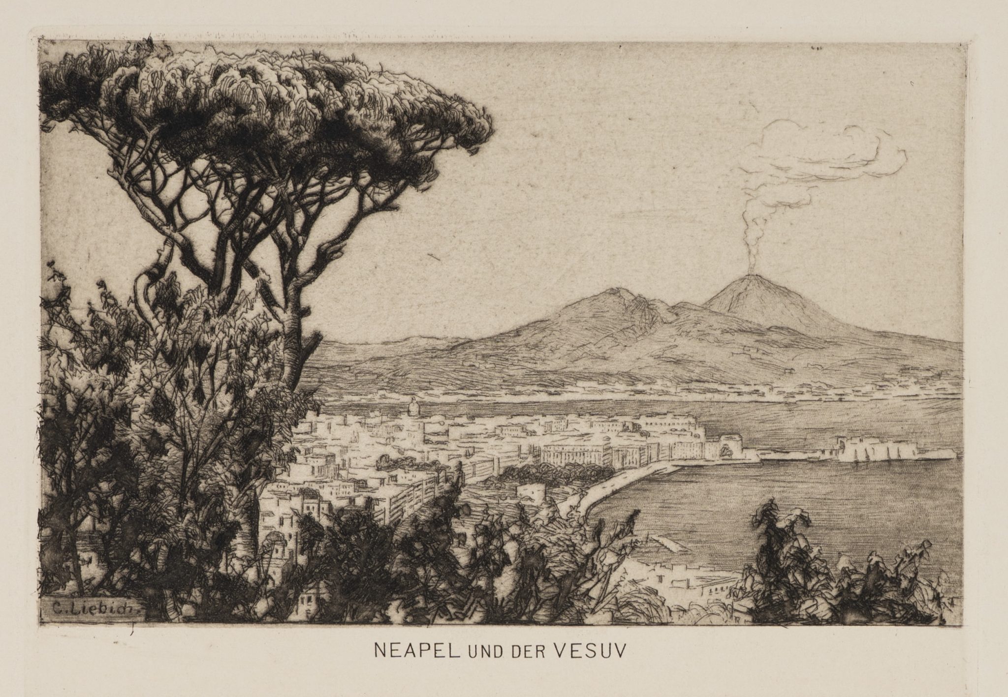 Neapel und Vesuvansicht