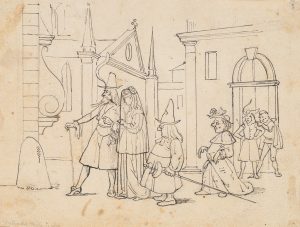 Maskerade in historischer Szene