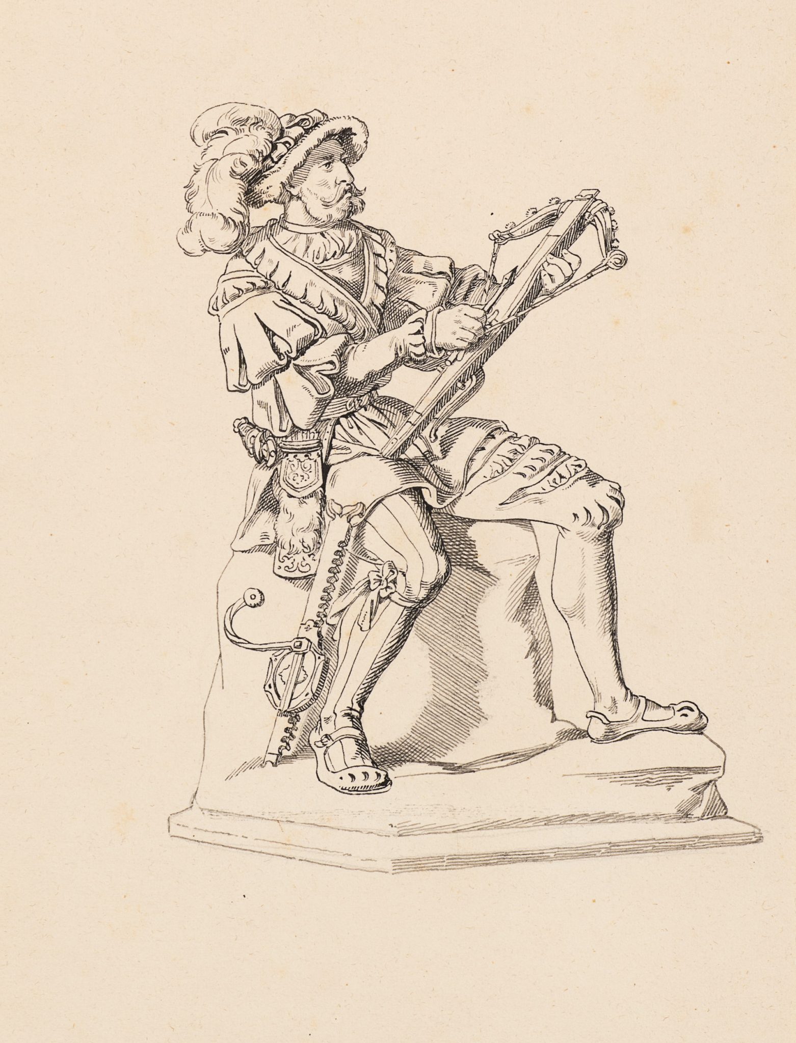Renaissance-Edelmann mit Armbrust