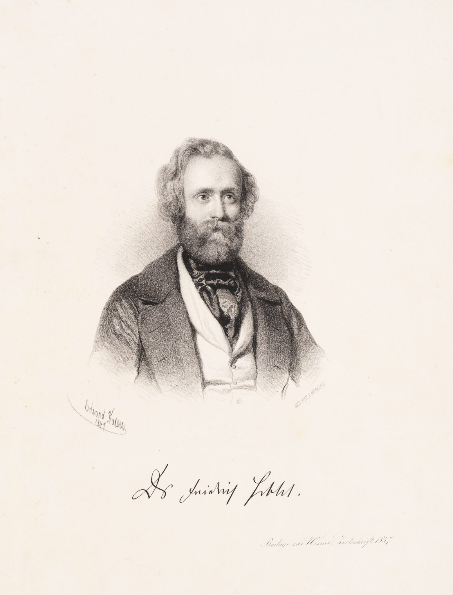 Porträt des Dichters Friedrich Hebbel