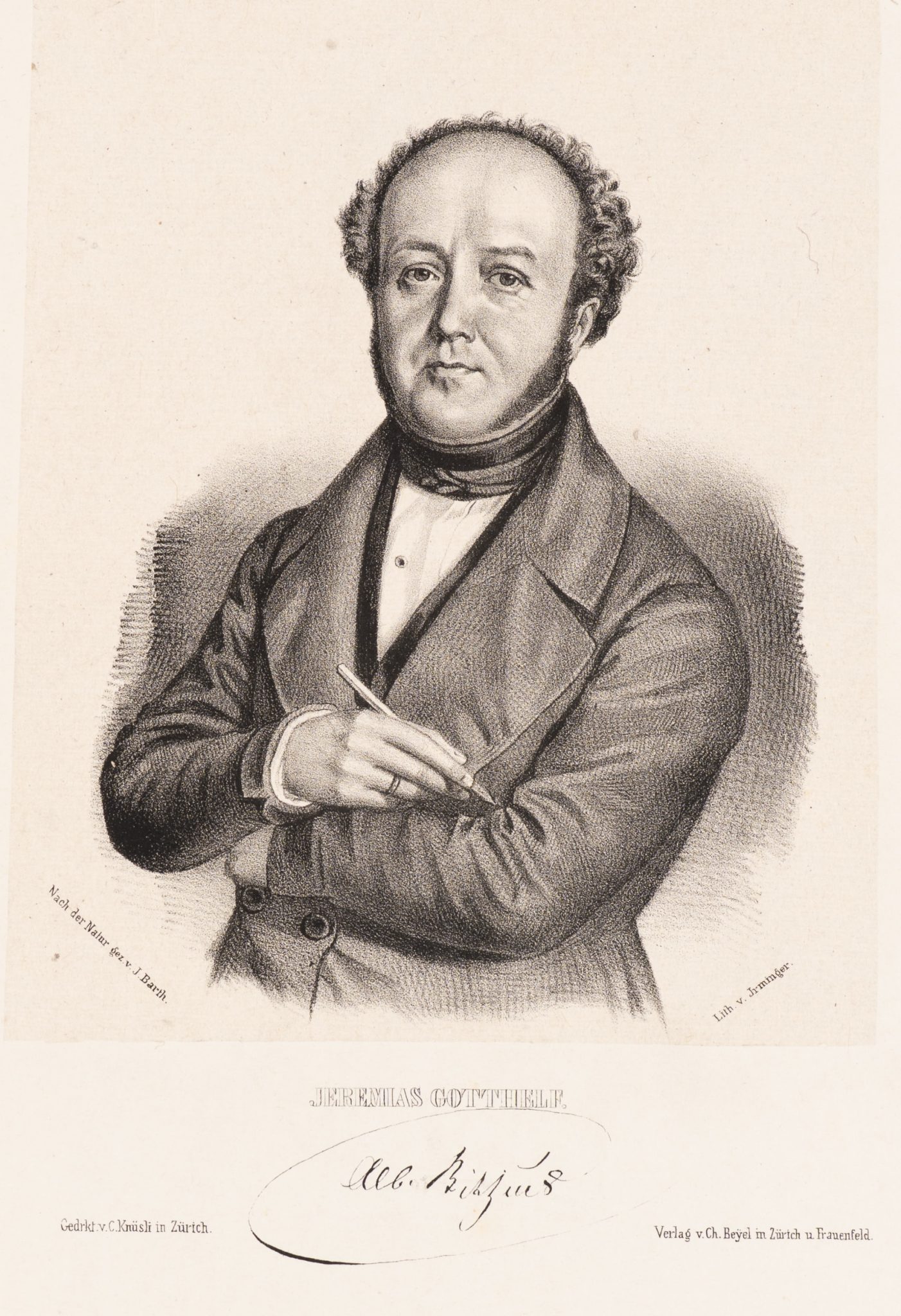 Porträt des Schriftstellers Jeremias Gotthelf