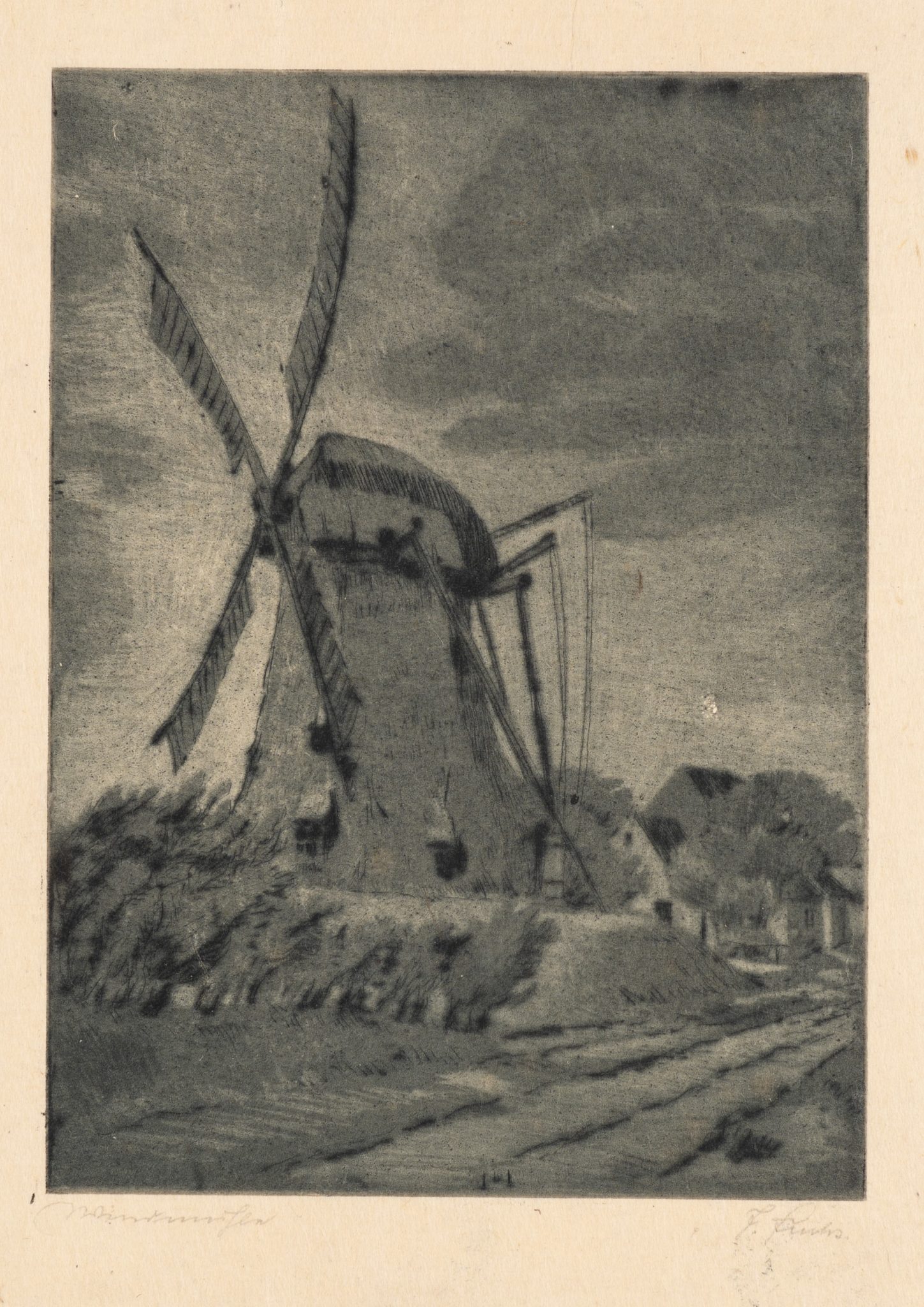 Mühle in Landschaft