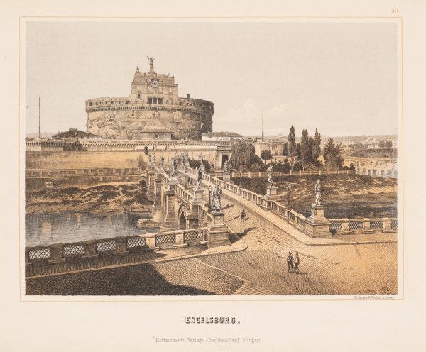 Aus der Sammlung „Ewiges Rom": Ansicht der Engelsburg in Rom