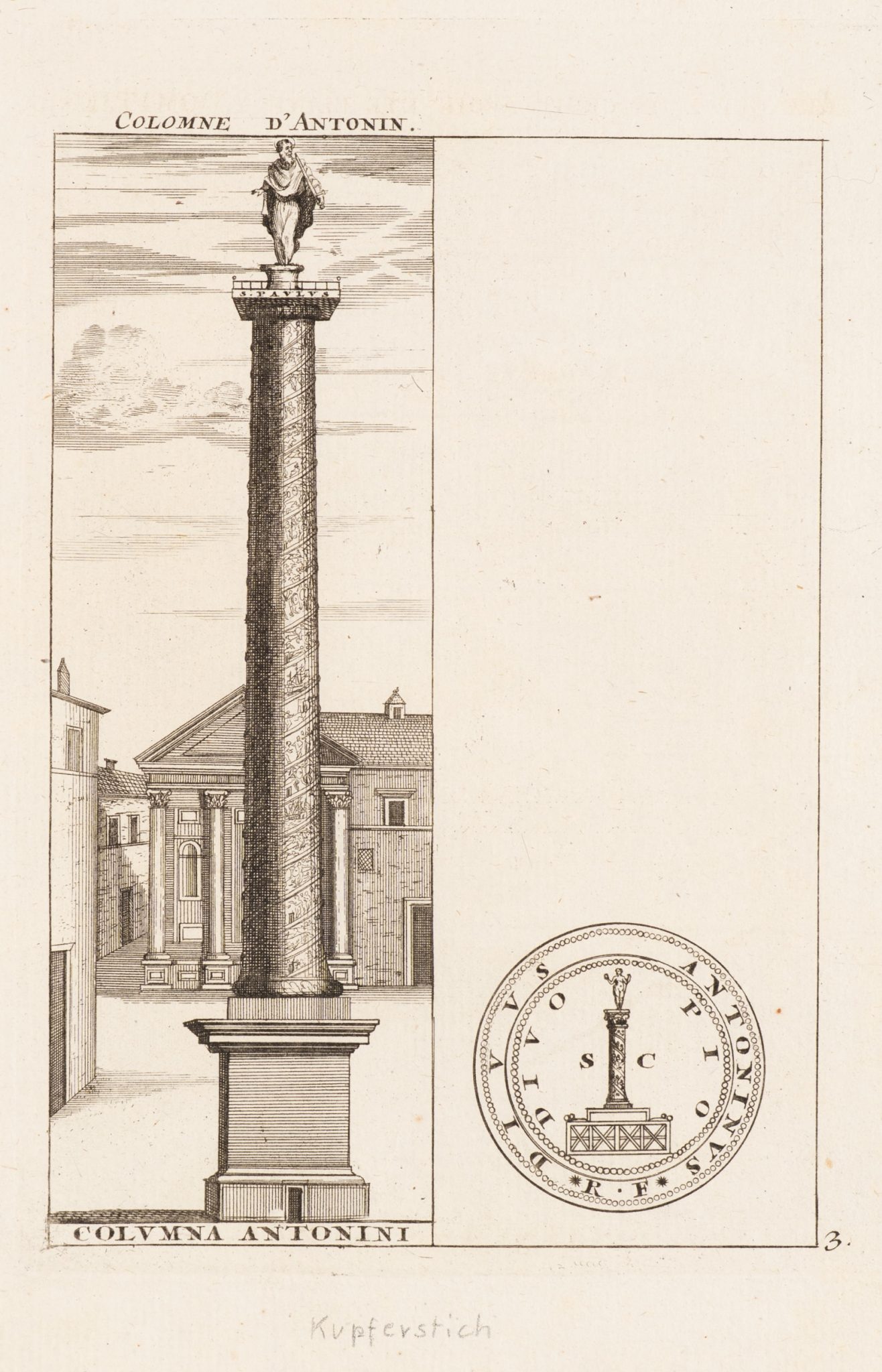Colonne d'Antonin - Architekturdarstellung