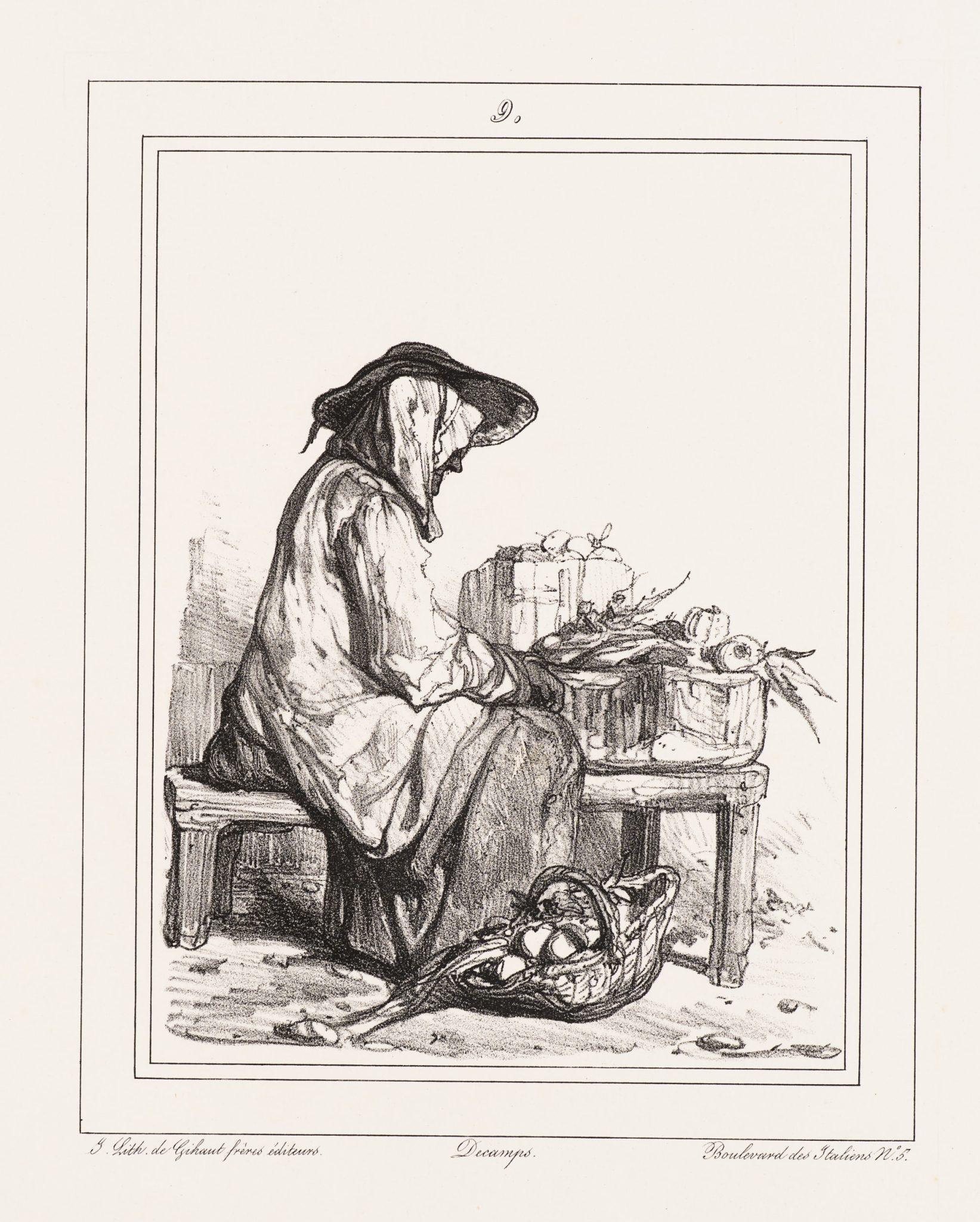 Marktfrau mit Gemüse