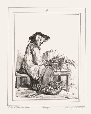 Marktfrau mit Gemüse