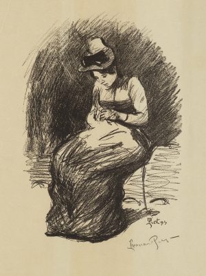 Frau bei der Handarbeit
