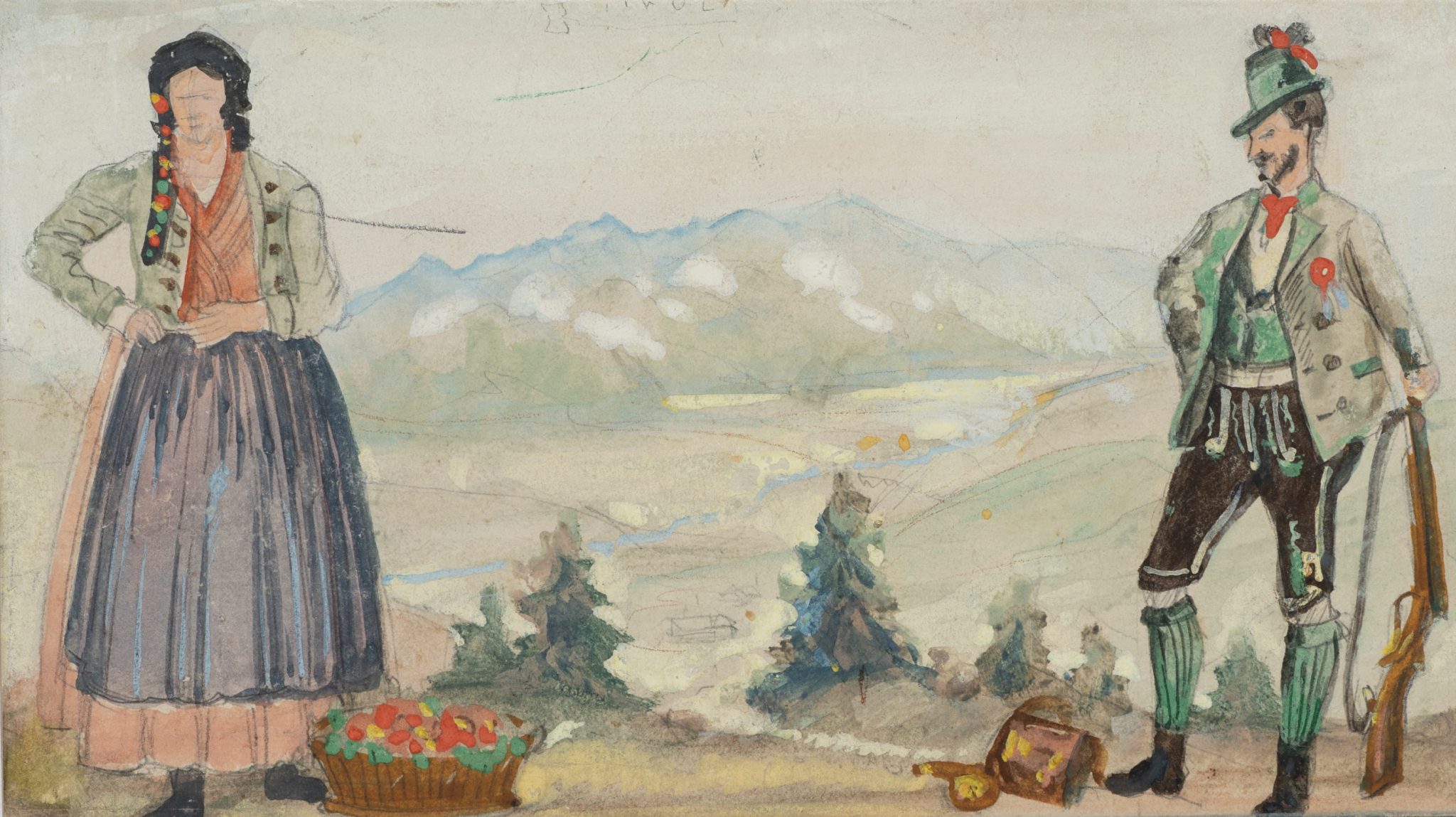 Tiroler Trachtszene