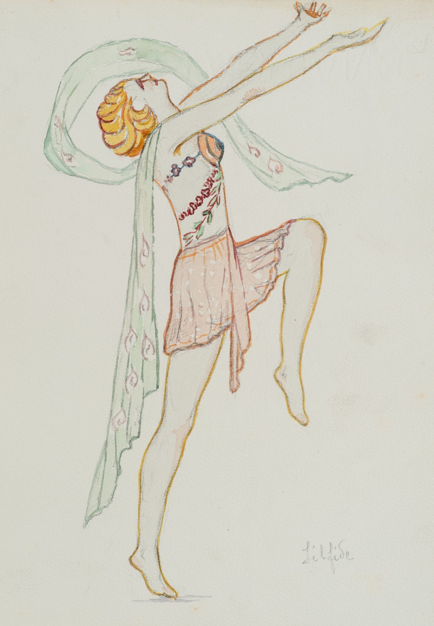 Tanzende Figur mit Schleier