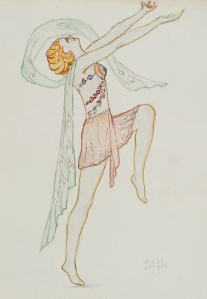 Tanzende Figur mit Schleier