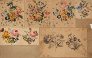 Dekorationsentwürfe mit Wildblumen