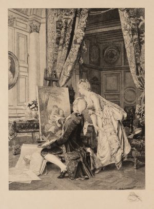 Szene im Künstleratelier