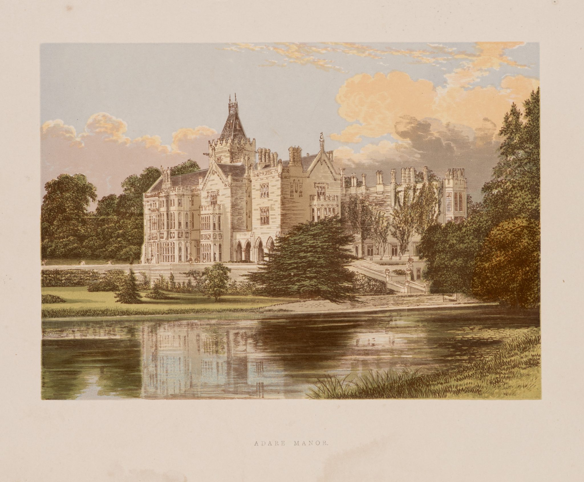 Adare Manor bei Sonnenuntergang, Irland