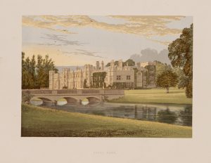 Deene Park mit Steinbrücke