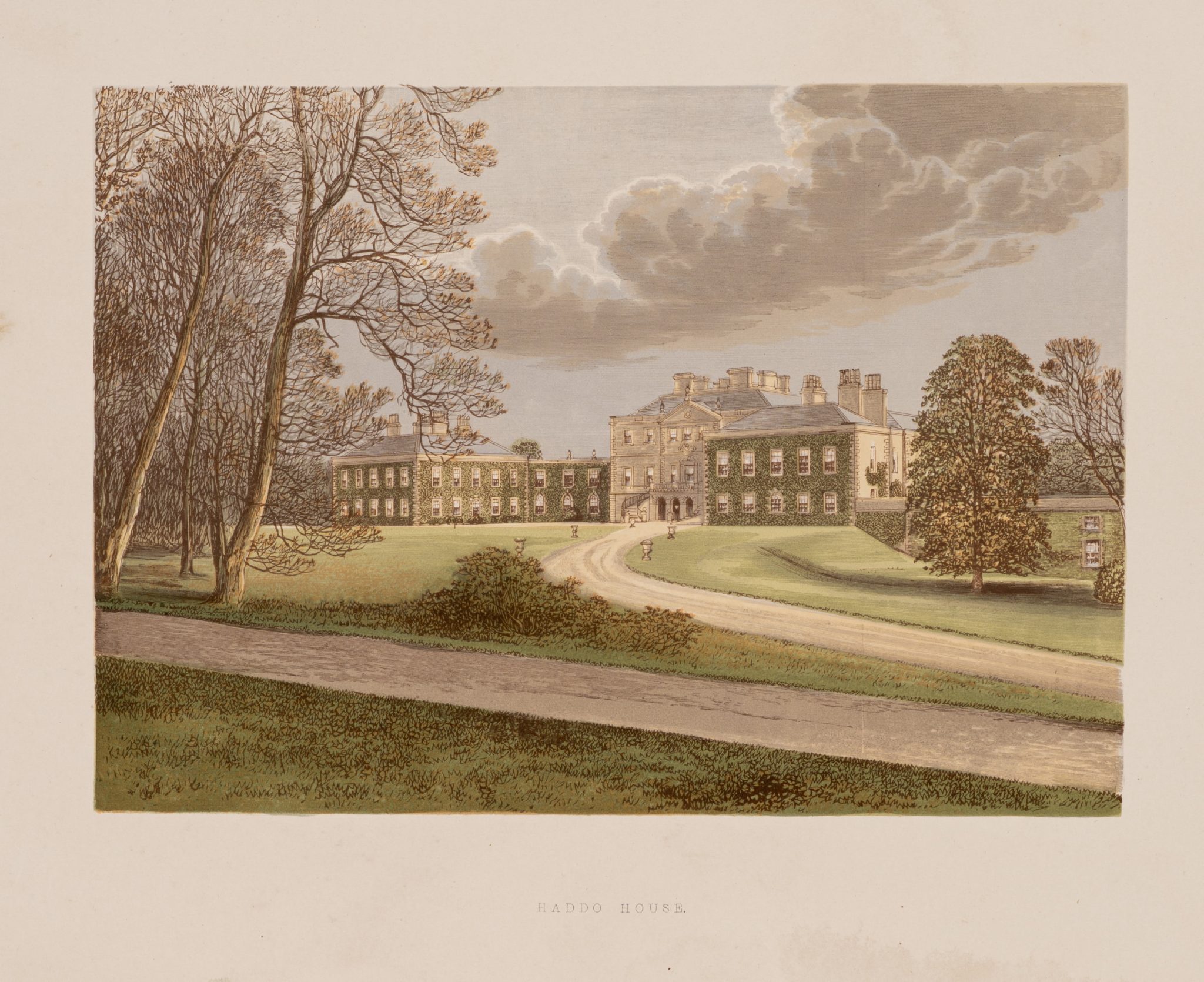 Haddo House mit Auffahrt, Schottland