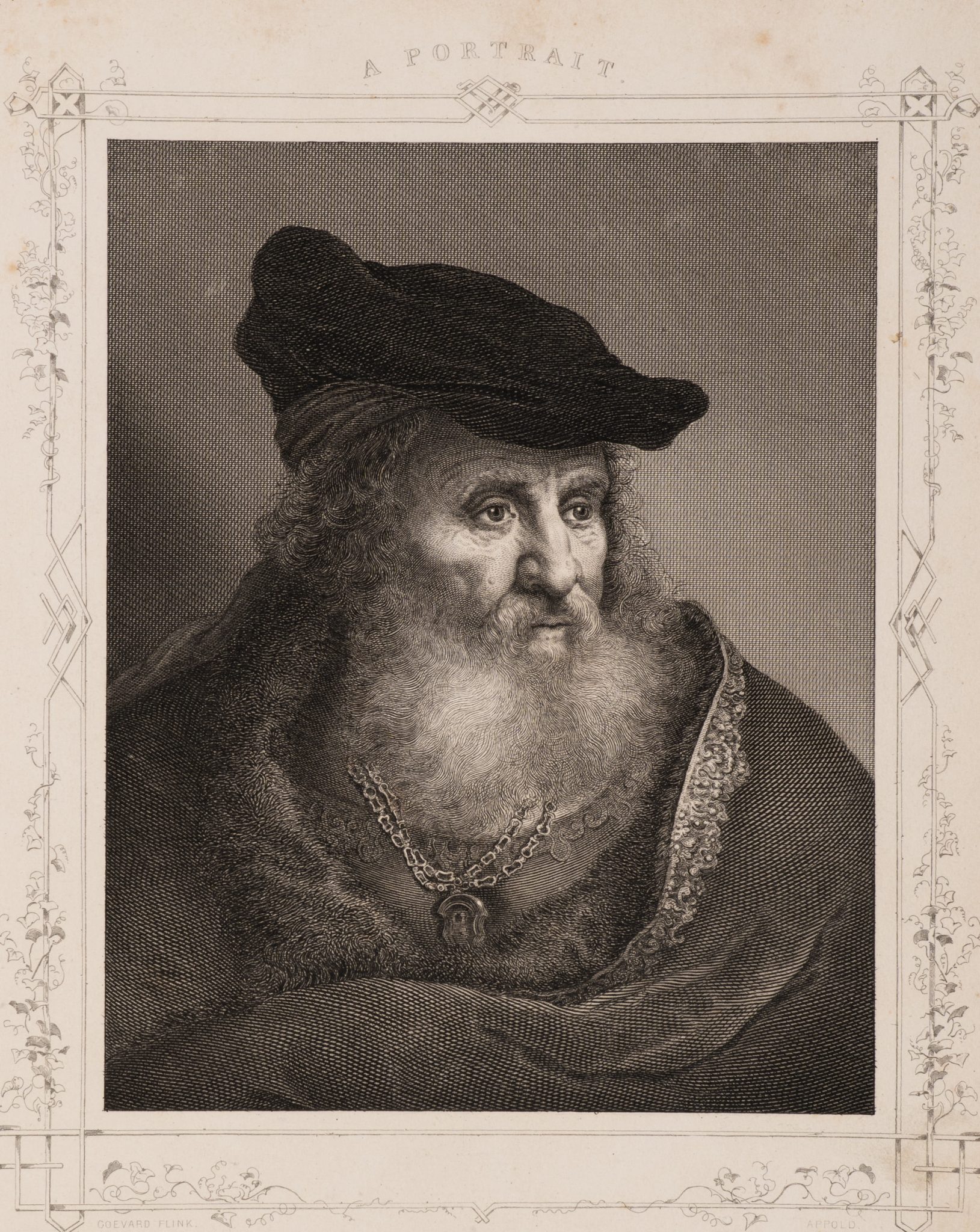 Greis mit Pelz und Mütze