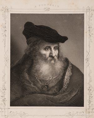 Greis mit Pelz und Mütze
