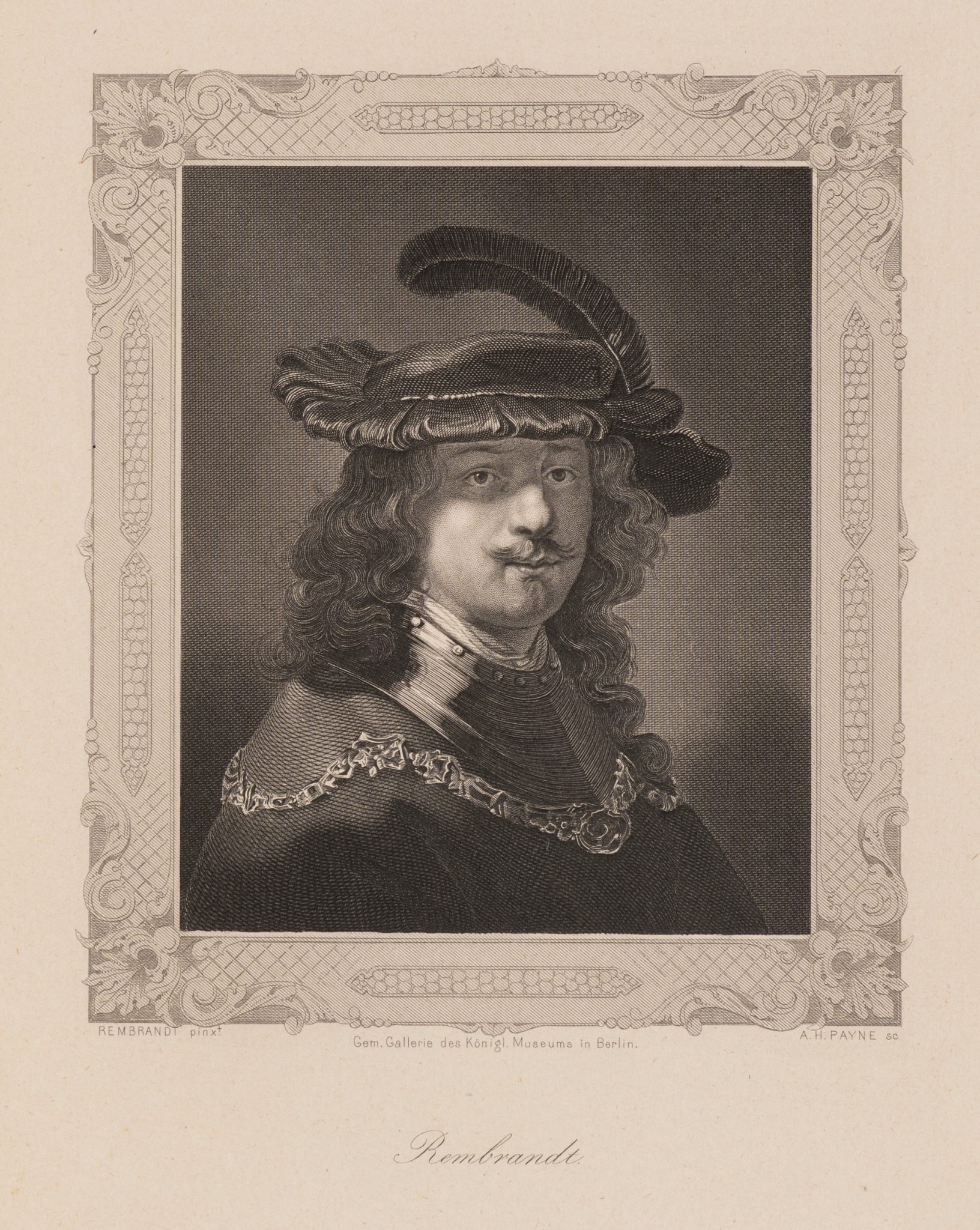 Rembrandt mit Federhut