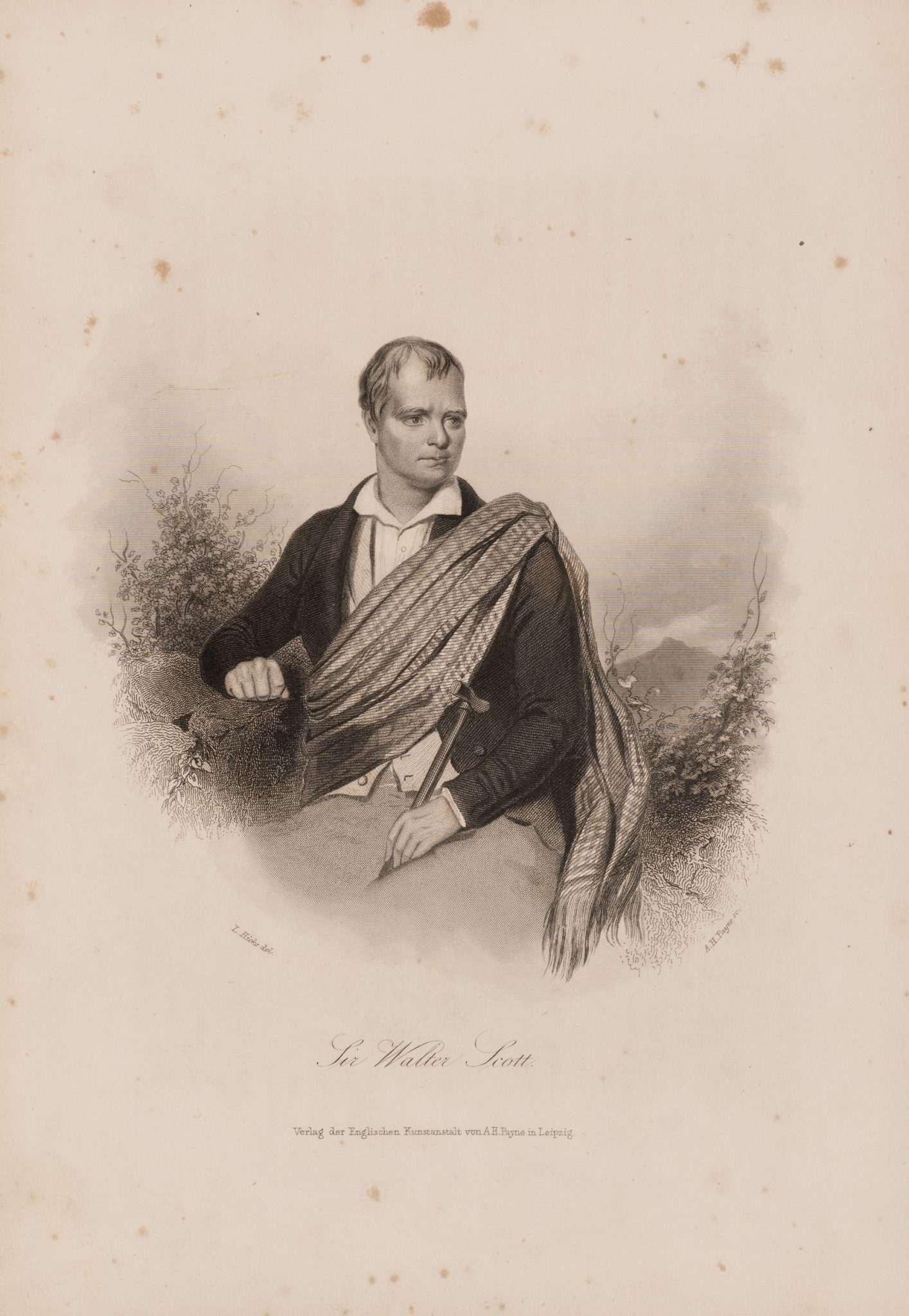 Sir Walter Scott in schottischer Tracht