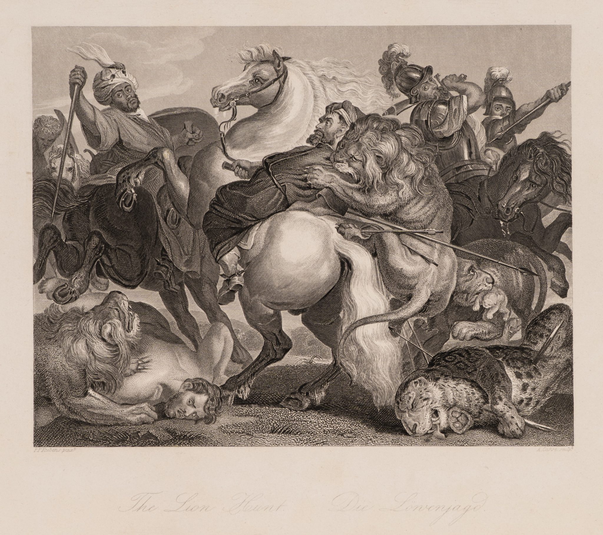 Dramatische Löwenjagd zu Pferd