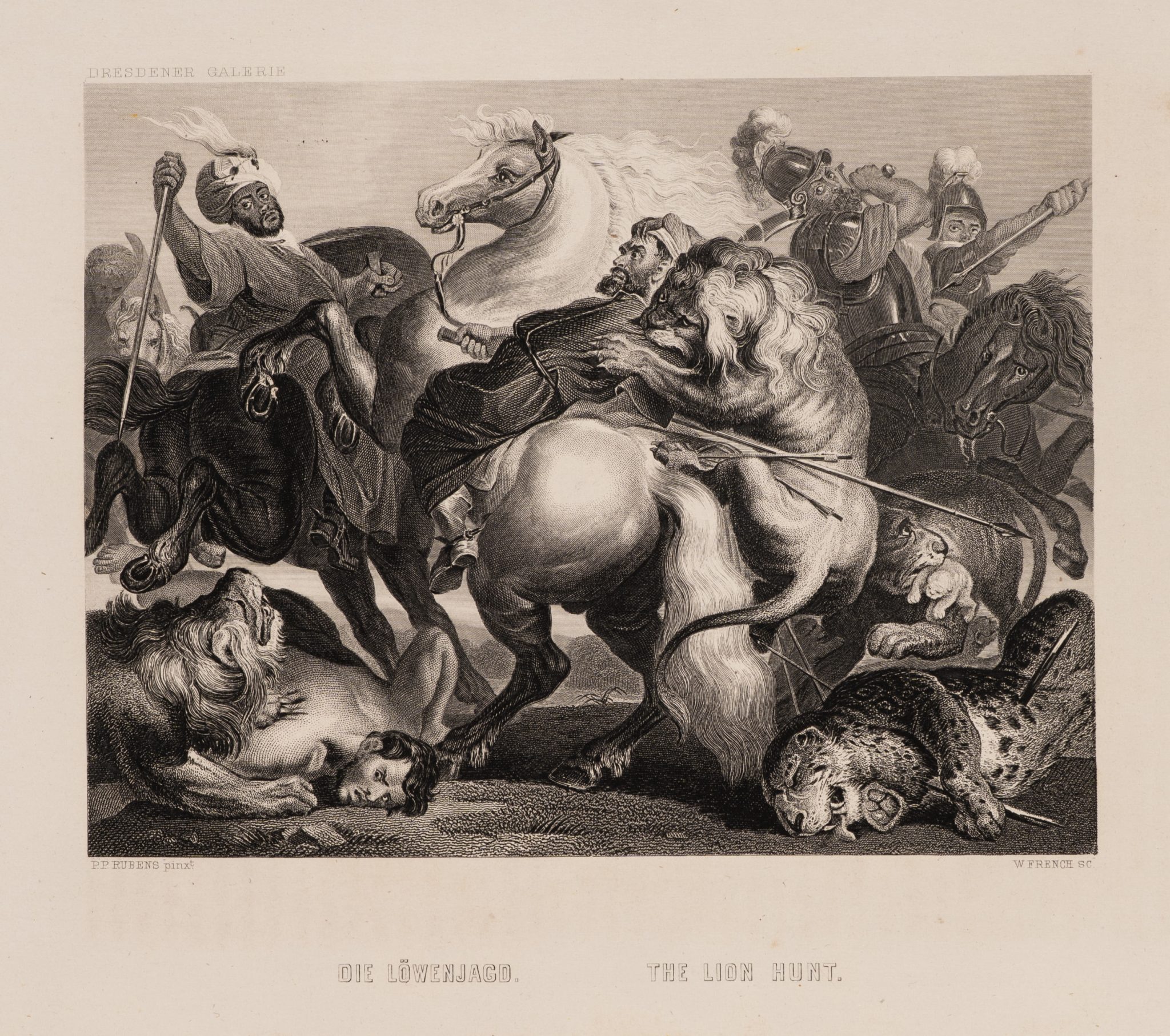Dramatische Löwenjagd zu Pferd