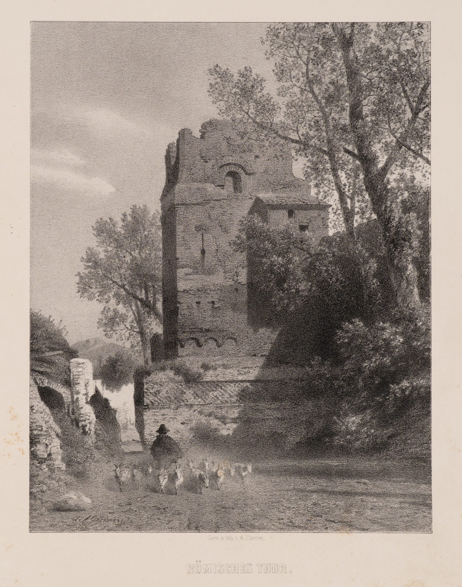 Römisches Tor mit Hirte