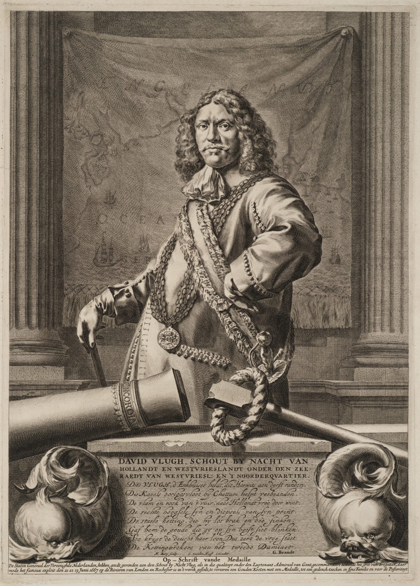 Porträt des Konteradmirals David Vlugh