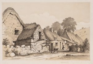 Worsley. Ländliche Steinhäuser