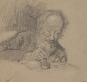 Schreibender Mann