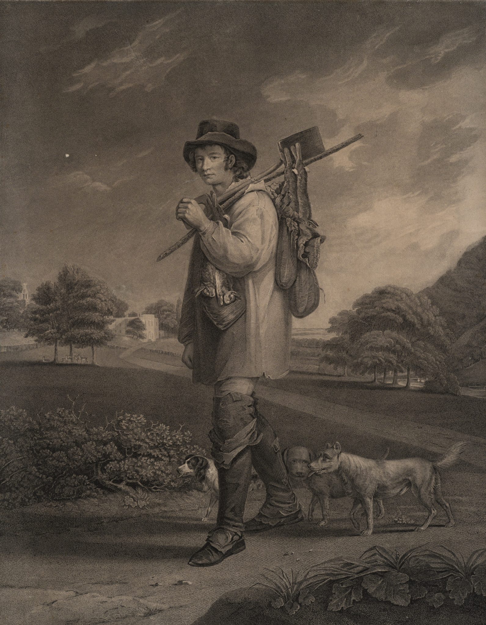 Jäger mit Hunden