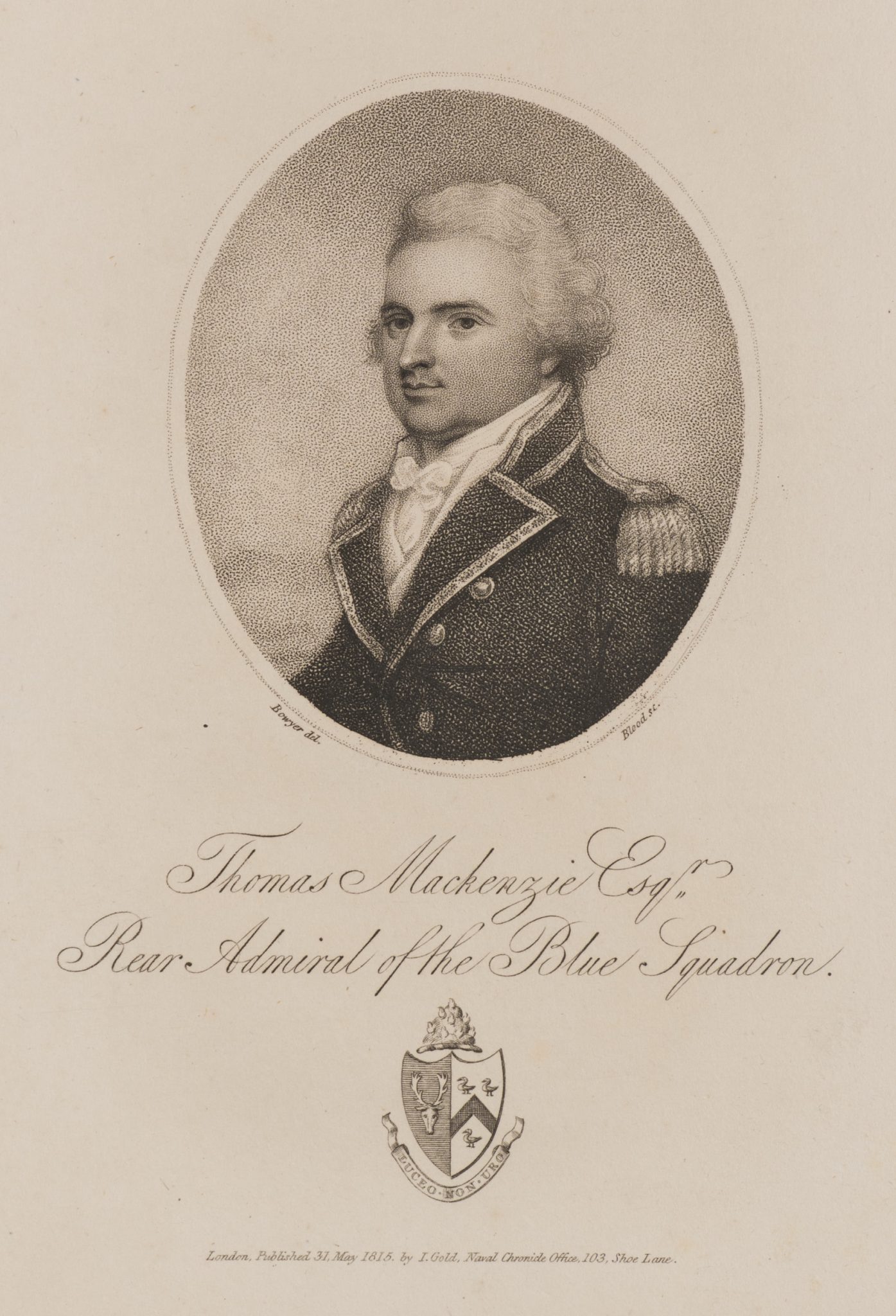 Porträt des Admirals Thomas Mackenzie