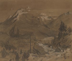 Alpenlandschaft mit beschneiten Gipfeln