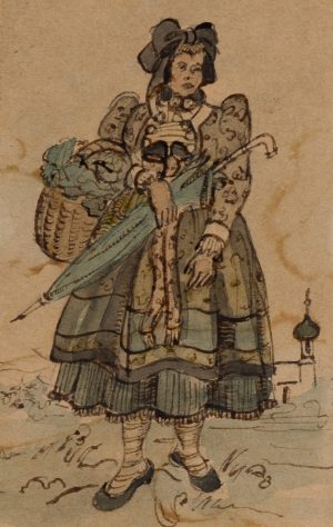 Frau in bayerischer Tracht