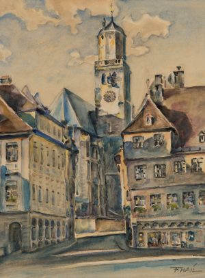 Stadtansicht mit Kirche