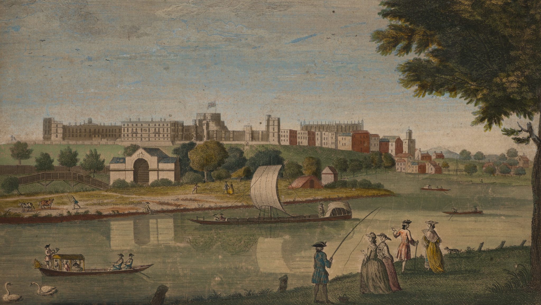 Windsor Palace mit Flussszene