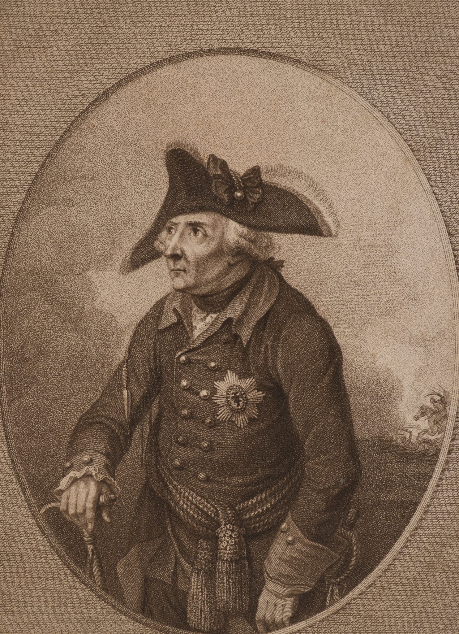 Friedrich der Große im Profil