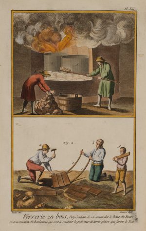 Verrerie en bois. Am Glasofen