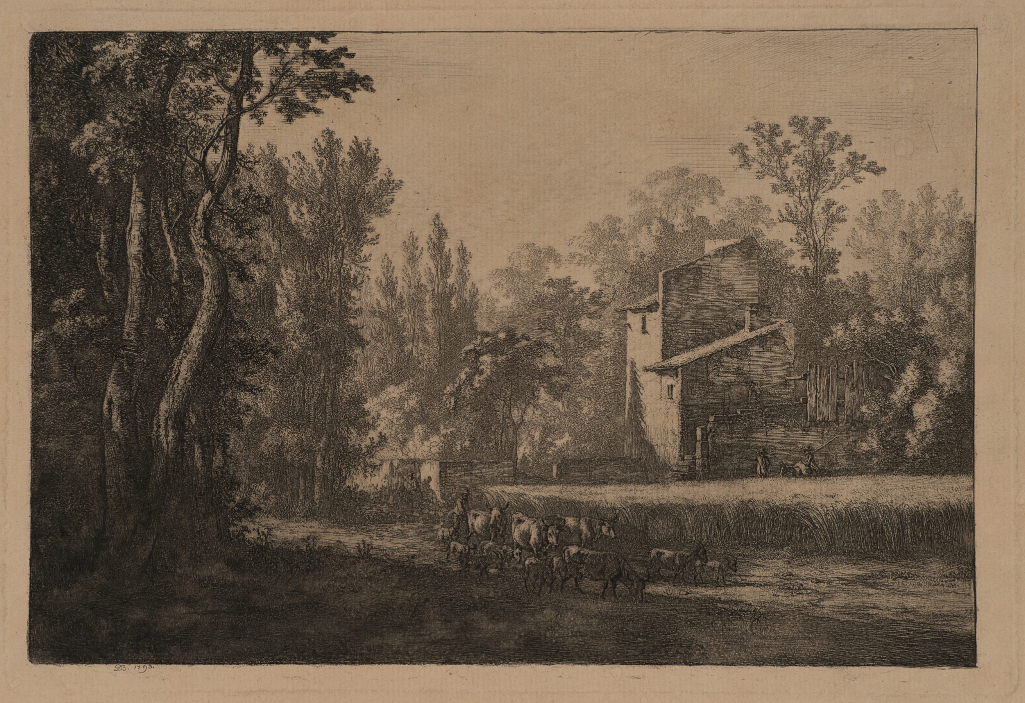 Ländliche Idylle mit Bauernhaus