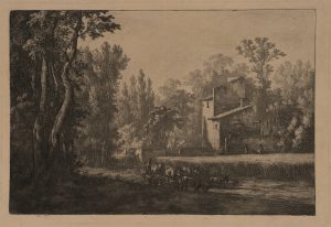 Ländliche Idylle mit Bauernhaus
