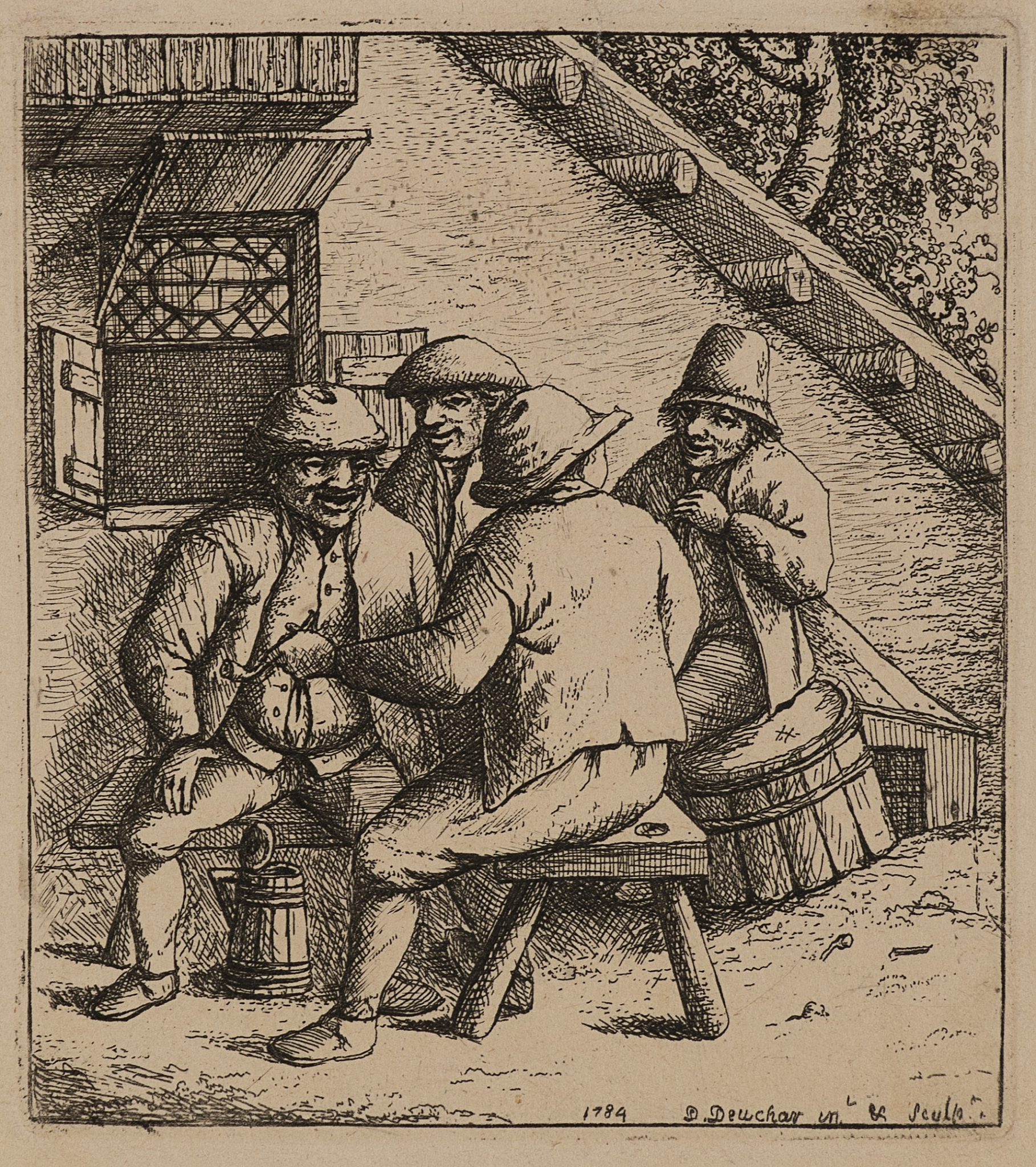 Gespräch im Hof