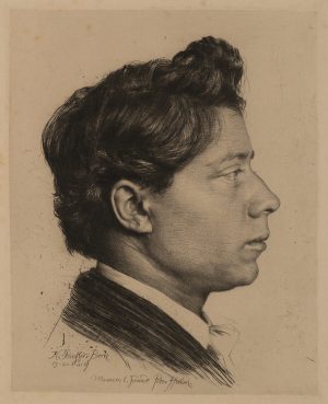 Peter Halm. Porträt im Profil
