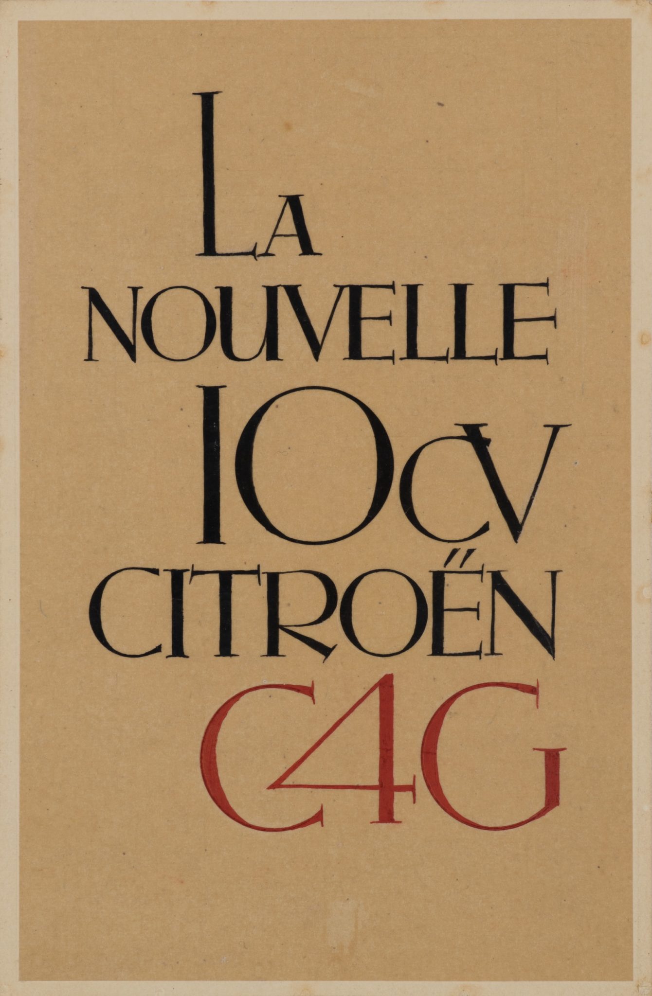 Citroën C4G Werbekarte
