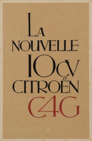 Citroën C4G Werbekarte