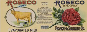 Roseco Milch Etikett