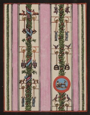 Florales Ornament mit Medaillon
