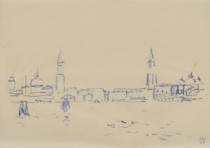 Minimalistische Stadtansicht von Venedig